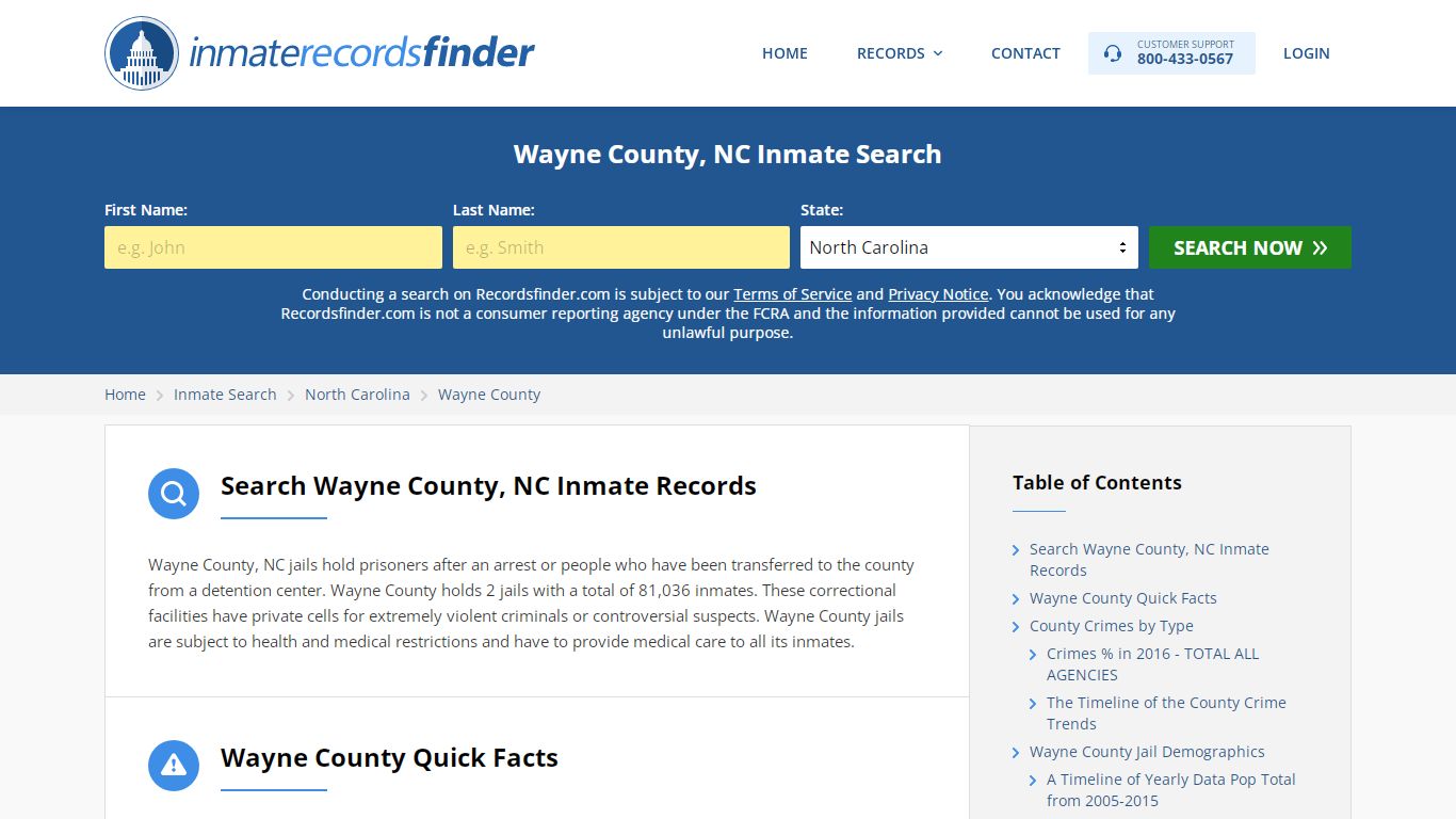 Wayne County, NC Inmate Lookup & Jail Records Online