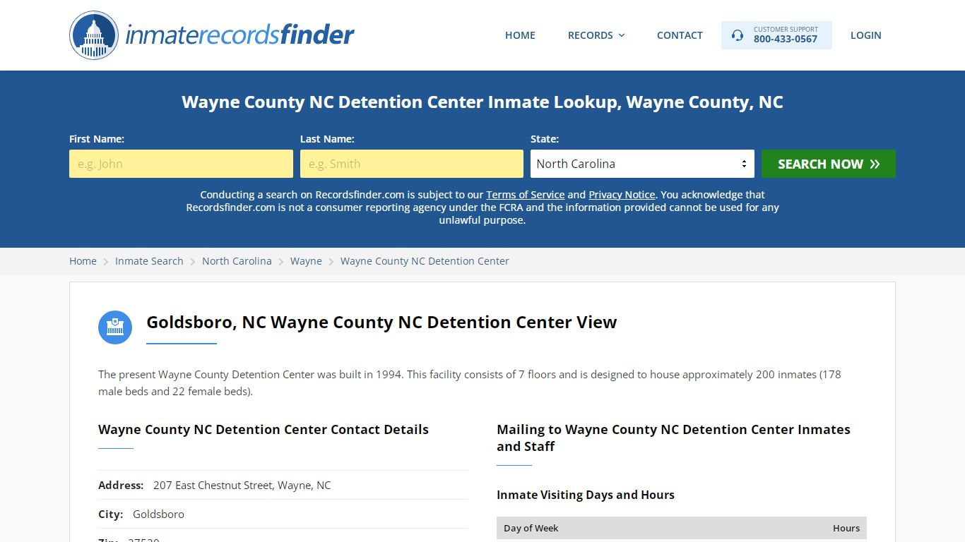 Wayne County NC Detention Center Roster & Inmate Search ...